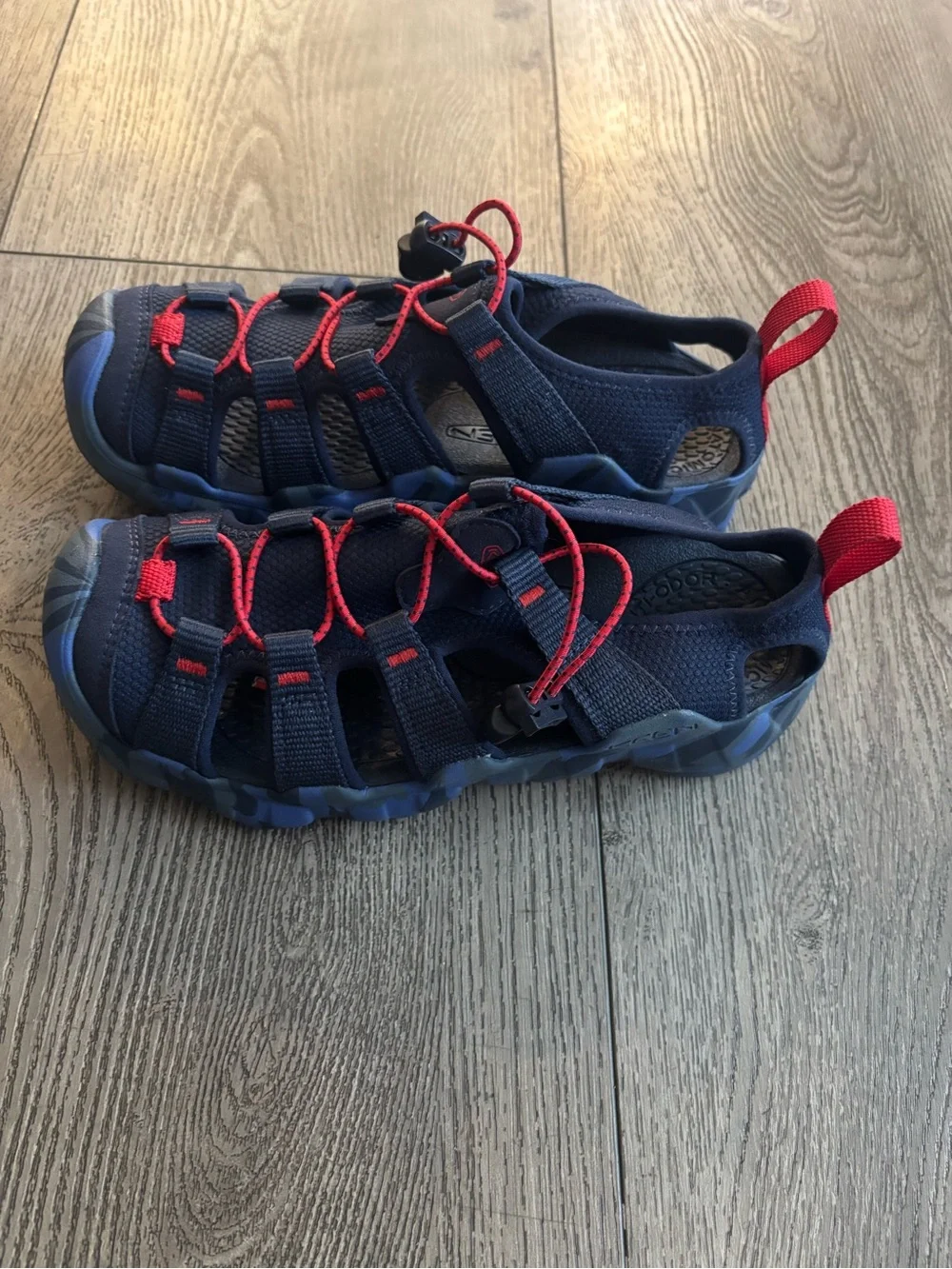 Keen Kids Navy and Red Outdoor Sandals NWOT